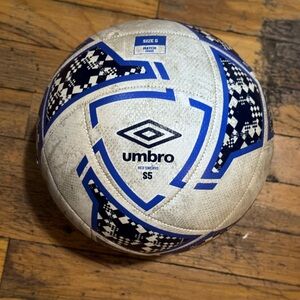 Umbro White and Blue Patterned Soccer Ball